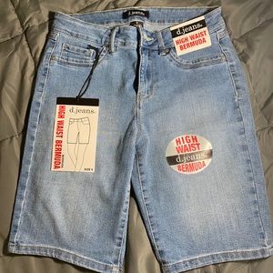 High Waist Bermuda Shorts